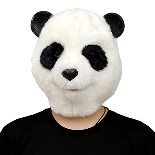 CreepyParty Fiesta de Disfraces de Halloween Máscara de Cabeza de Látex Animal Panda de Peluche